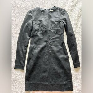 Diane Von Furstenberg Clean Lee Grey Wool Dress